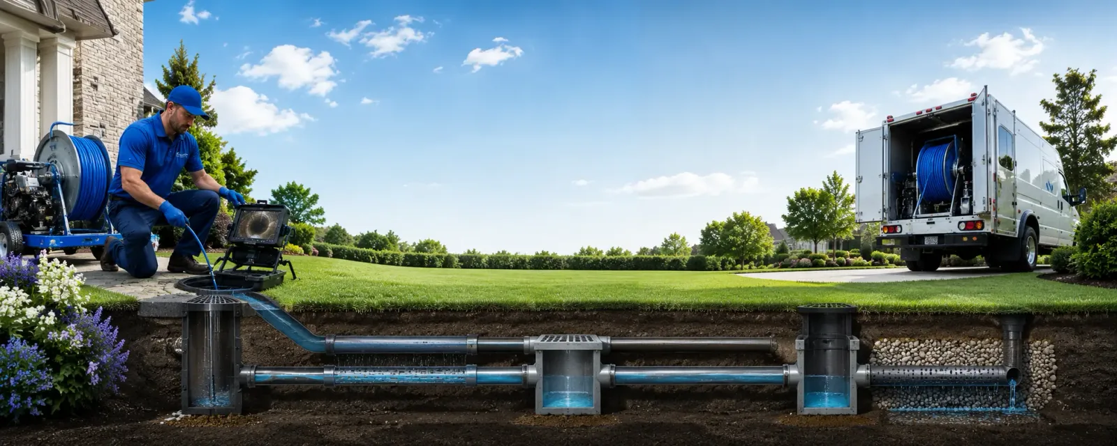 Outdoor drain cleaning information for Montour, IA